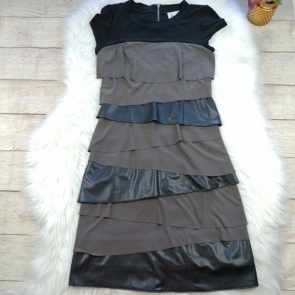 Joseph Ribkoff Draped Sheat Dress Size 2 - Picture 5 of 7